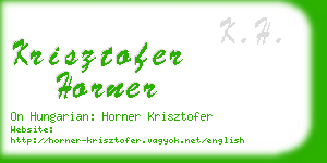 krisztofer horner business card